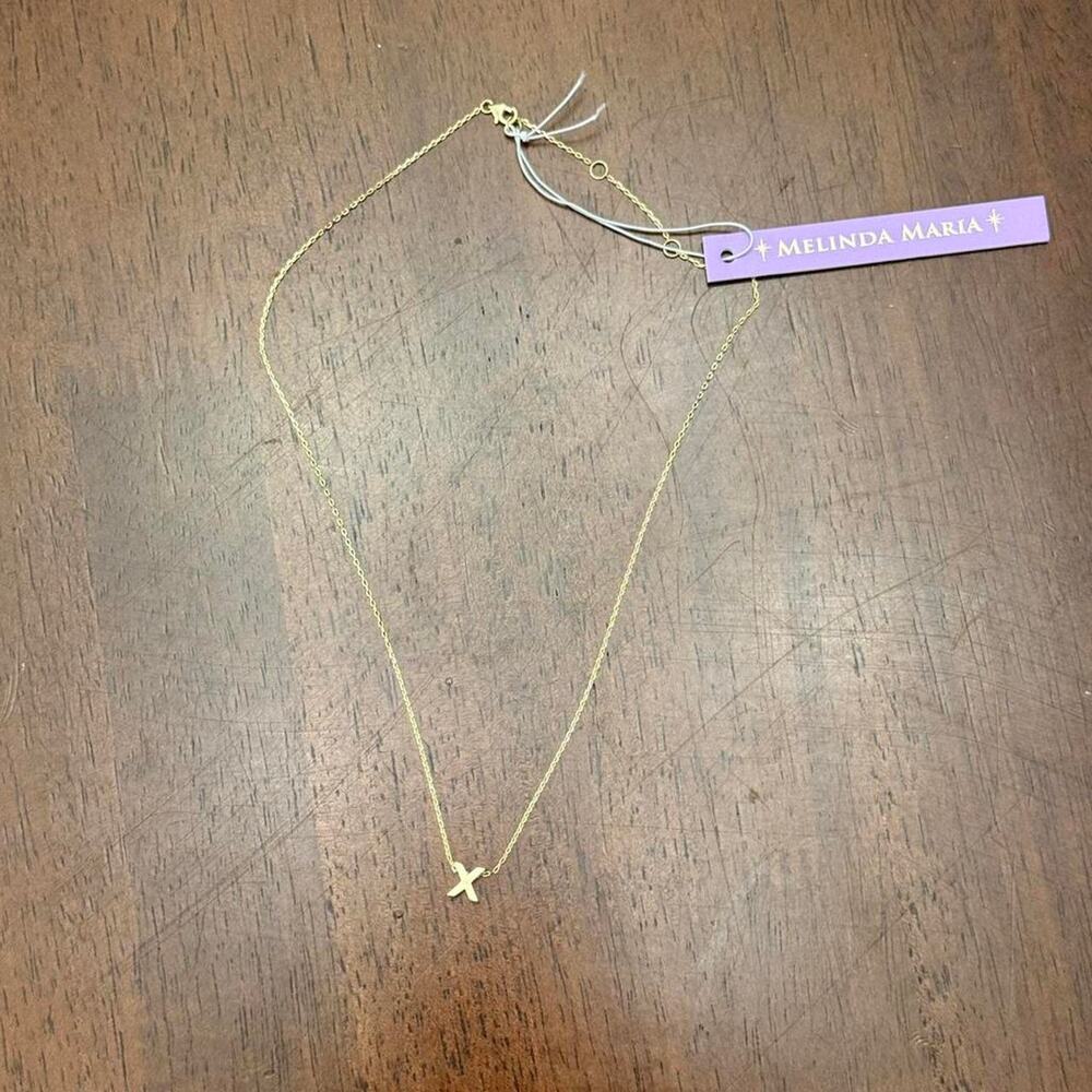 Melinda Maria Gold Necklace - X initial